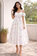 Spring Fable Dress -White
