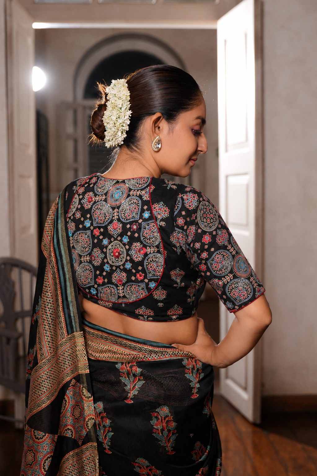 Rabeya Patchwork Ajrakh Blouse