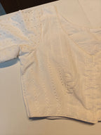 White Cutwork Blouse