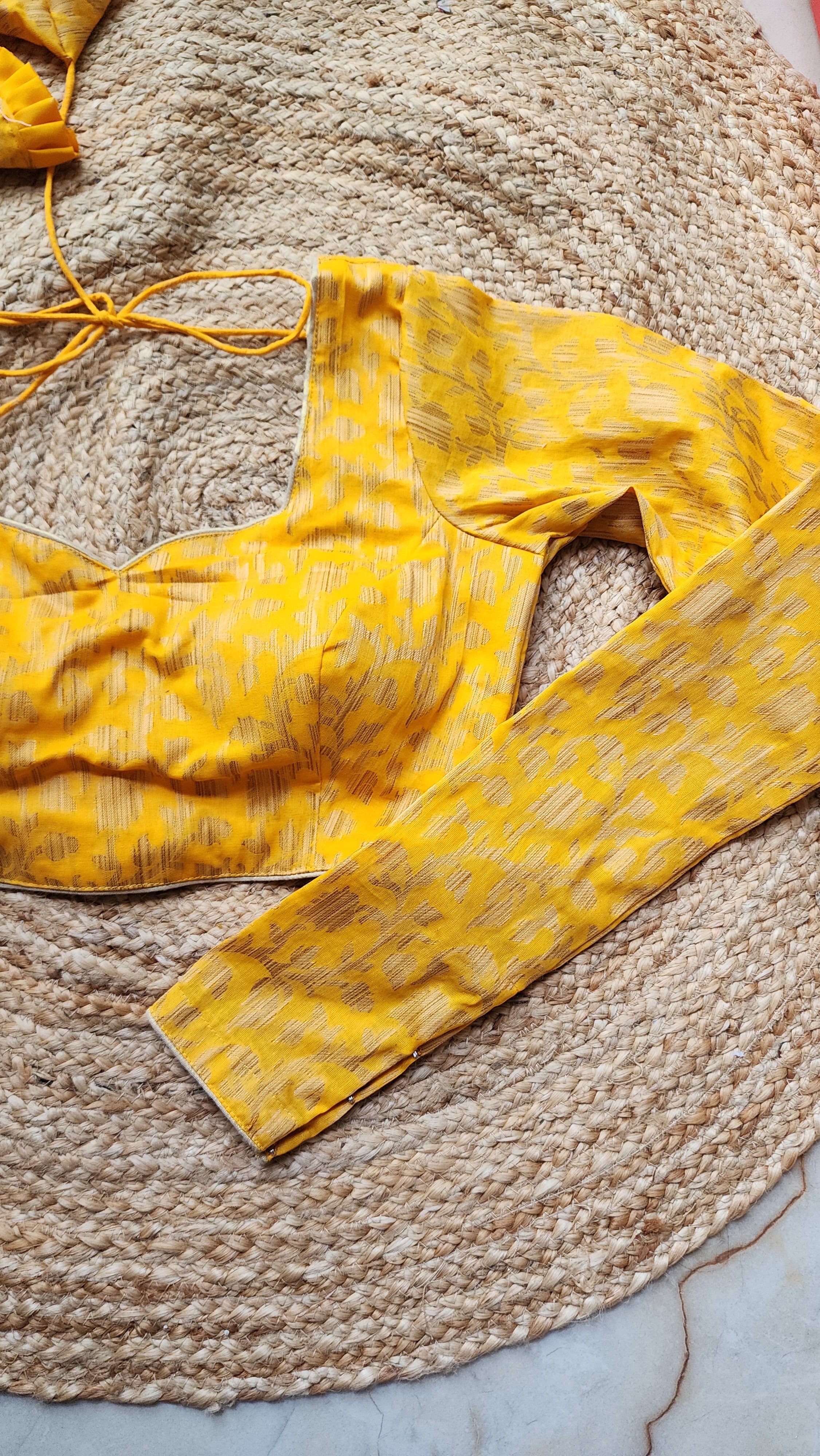 Shabana Jacquard Cotton Full Sleeve Blouse