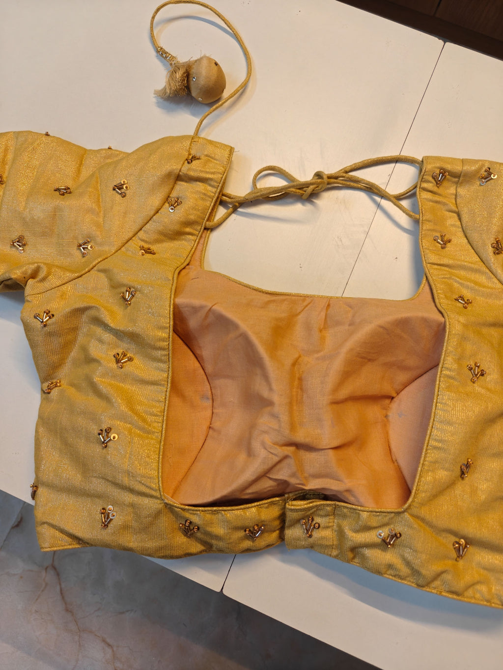 Gold Hand Embroidered Blouse