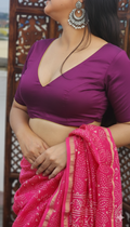 Purple Cotton silk Blouse