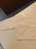 White Cutwork Blouse