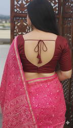 Maroon Cotton silk Blouse