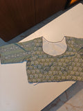 Sage Green Cotton Printed Blouse