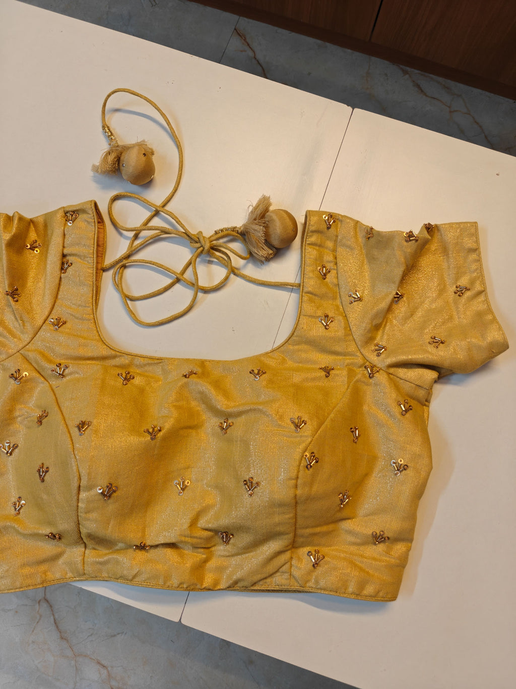 Gold Hand Embroidered Blouse