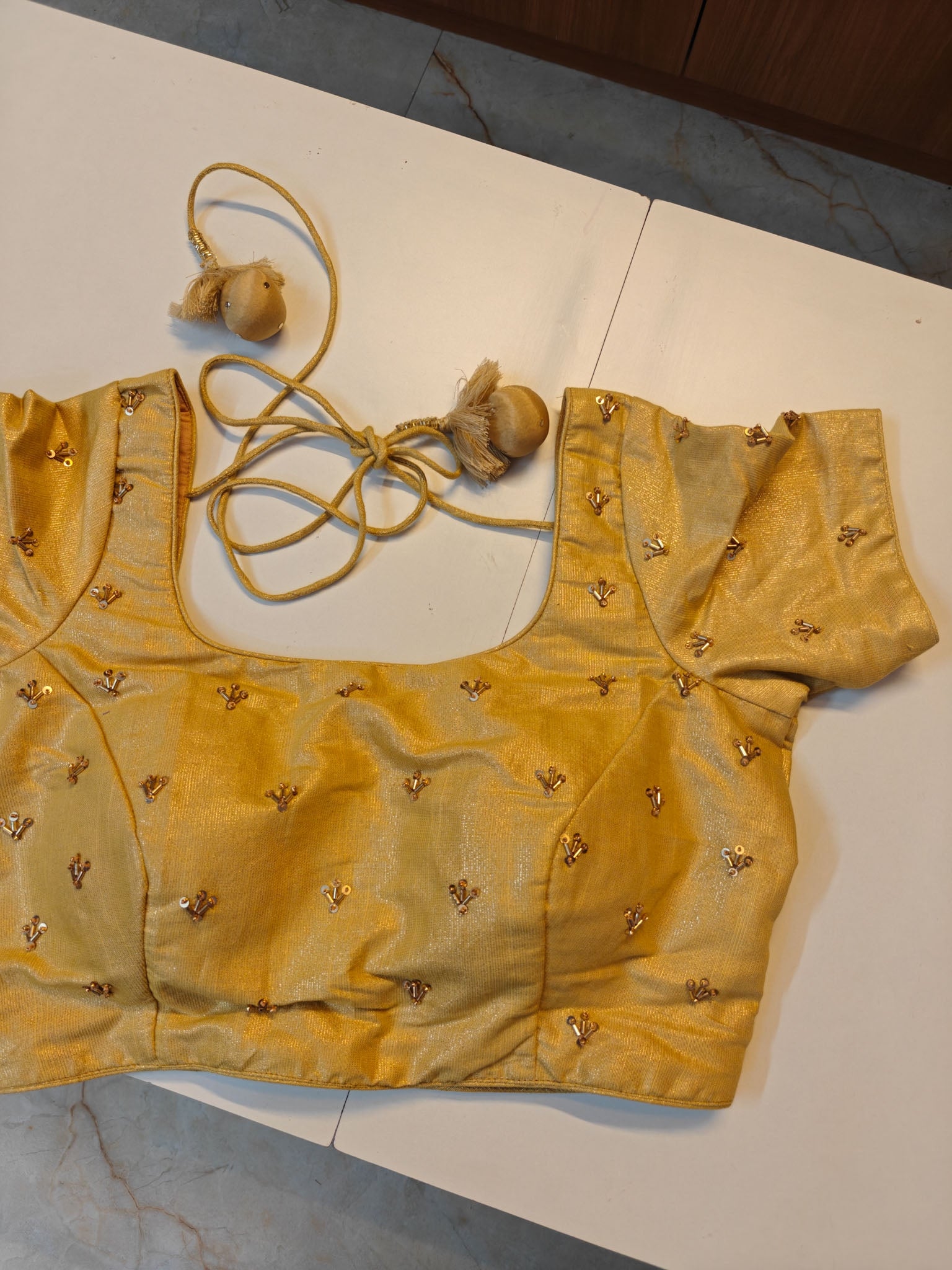 Gold Hand Embroidered Blouse