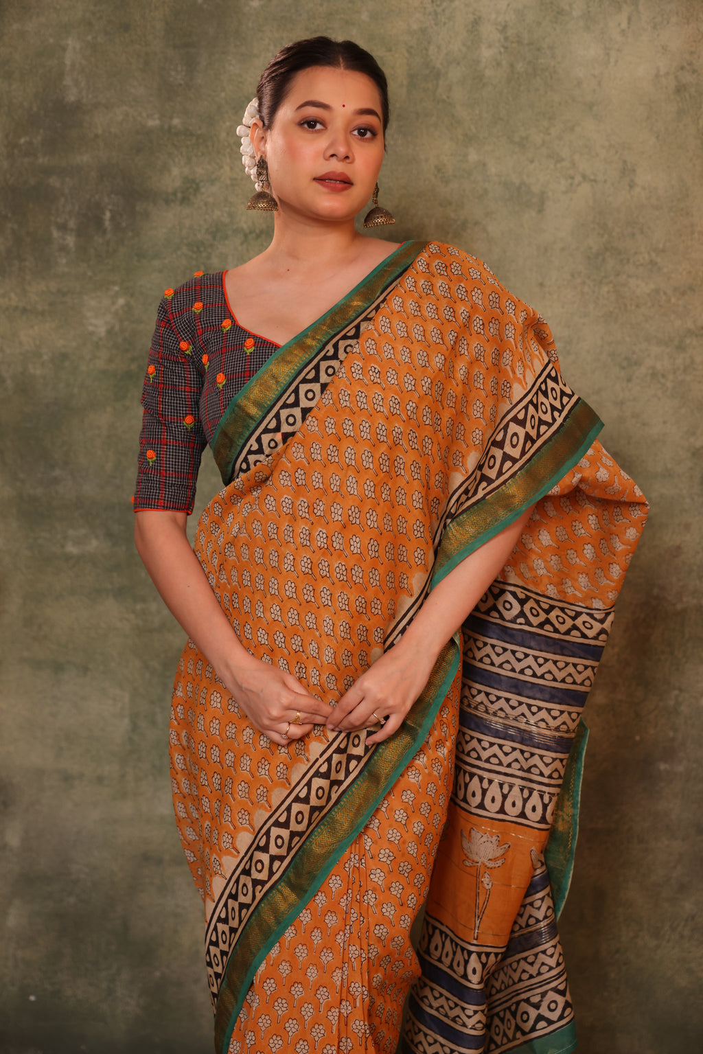 Jahanara Maheshwari Cotton Silk Saree