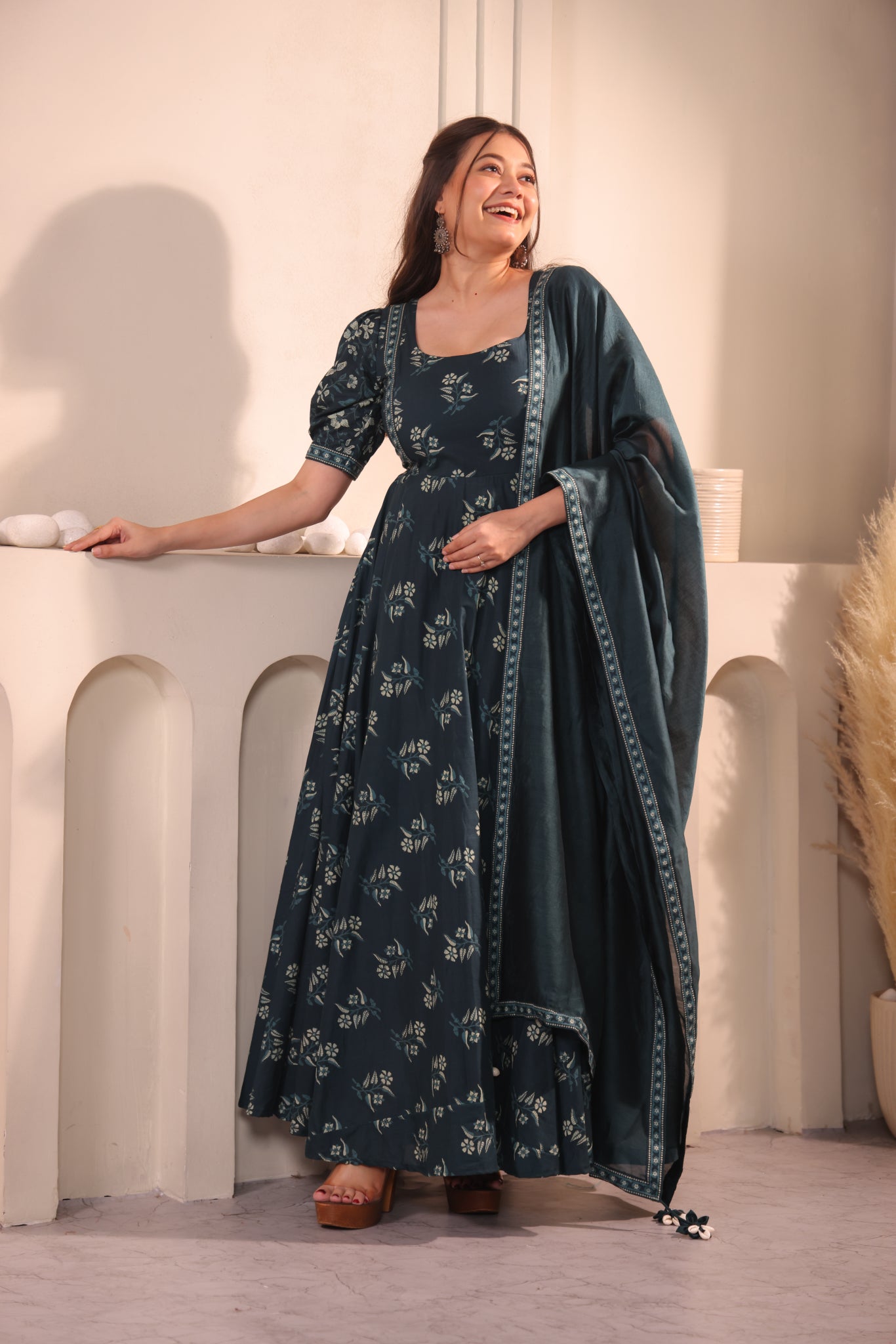 Teal Reverie Maxidress
